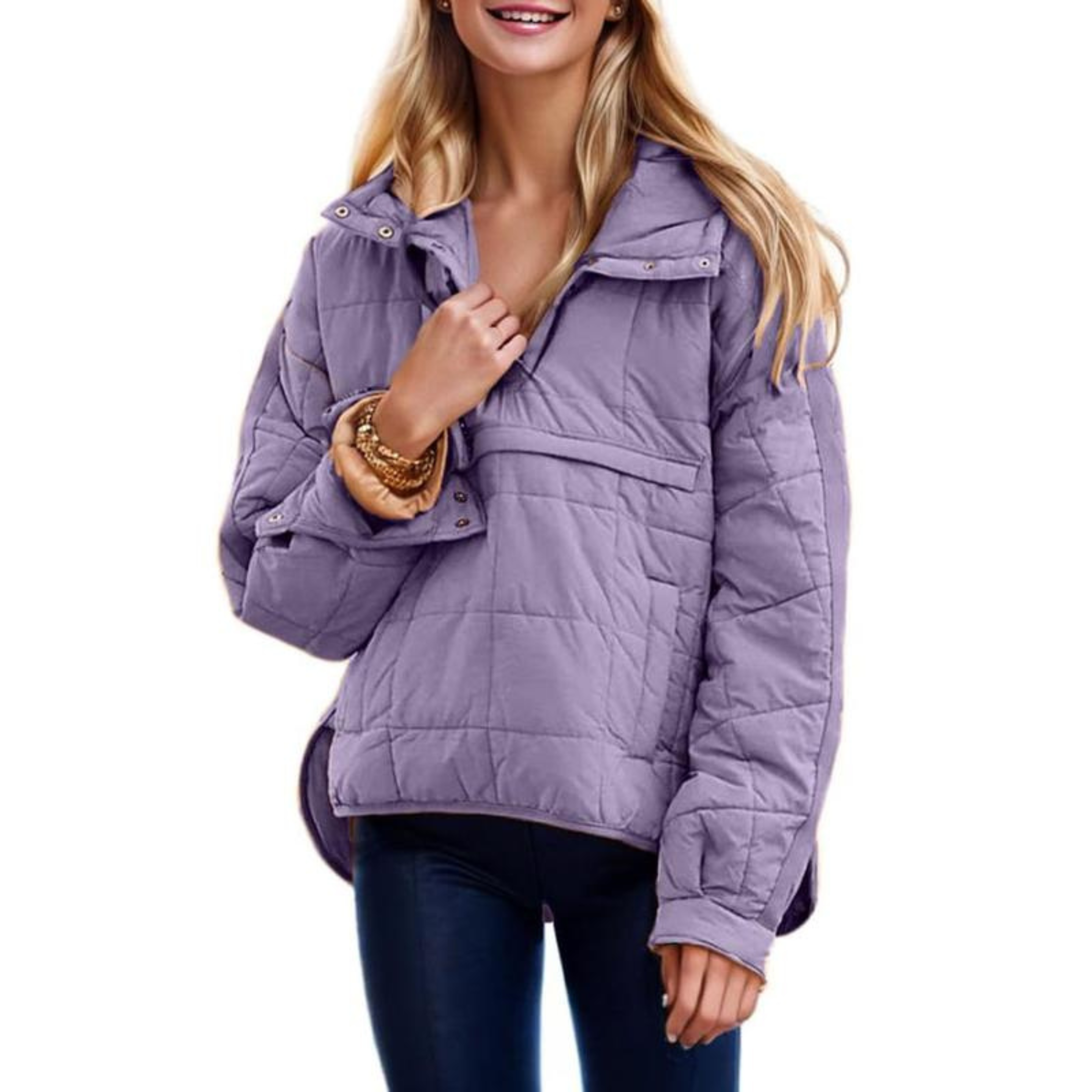 Ciara - Oversized Hooded Pullover Jacket