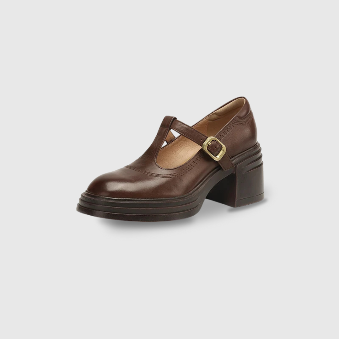 Orlagh - Chunky T-Strap Pumps