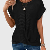 Fionnuala - Elegant Blouse with Crew Neck