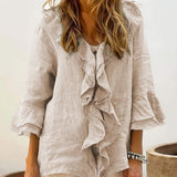 Niamh - Chic Bell Sleeve Ruffle Top