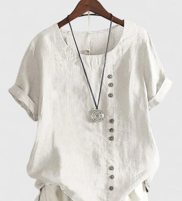 Eimear - Comfortable Short Sleeve Blouse