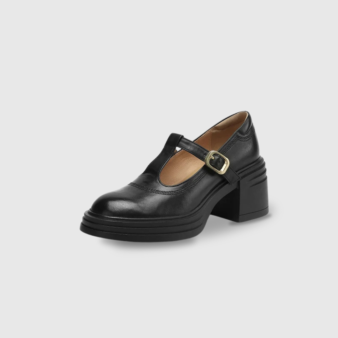 Orlagh - Chunky T-Strap Pumps