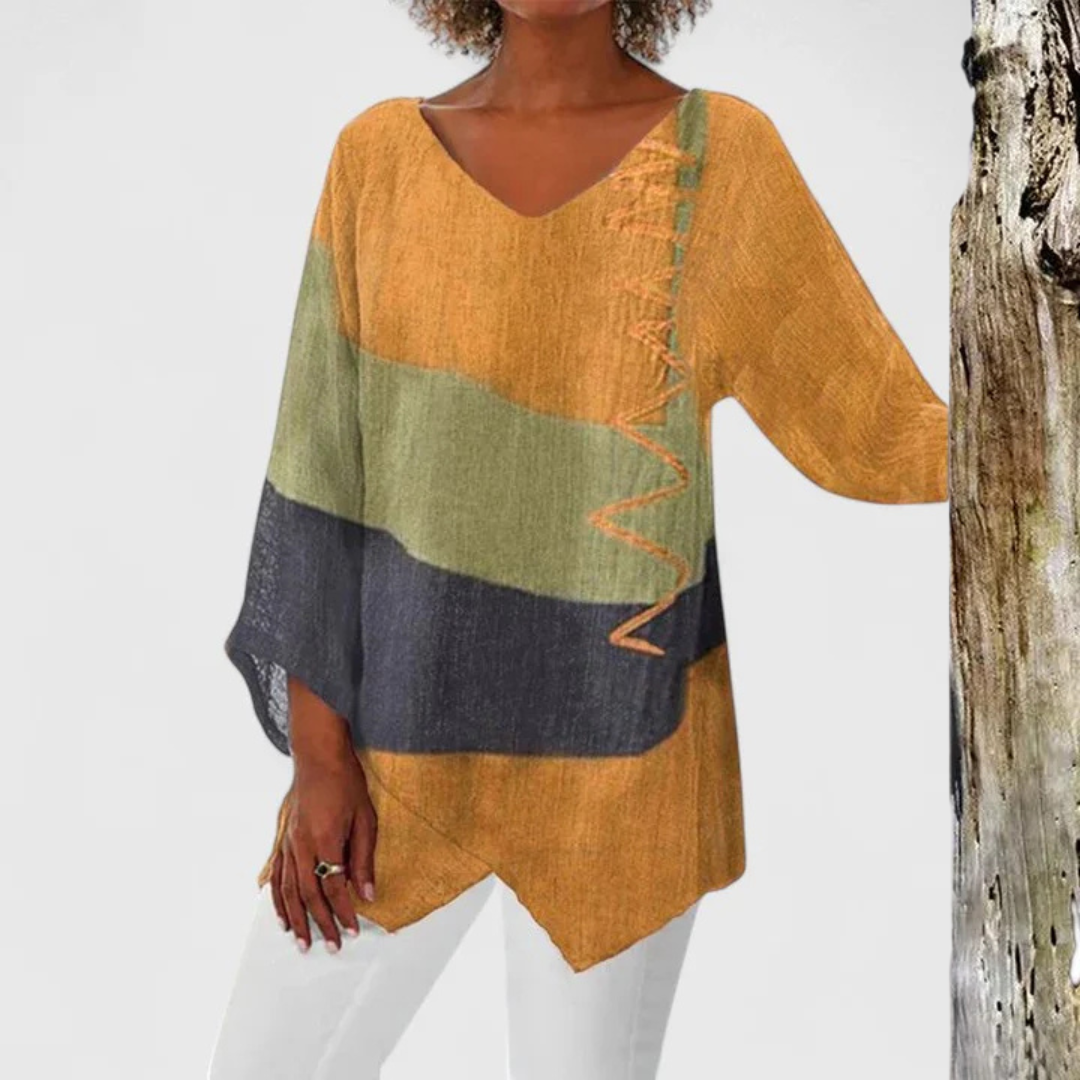 Emer - Sophisticated V-Neck Tunic