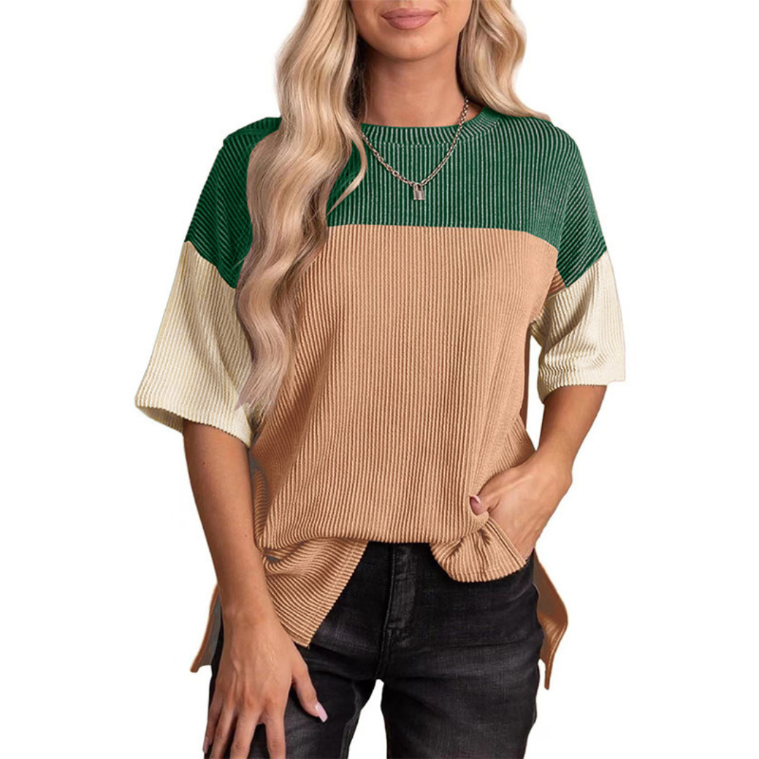 Clodagh - Casual Loose Fit Striped Summer Top