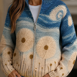 Laoise - Sunflower Meadow Zip-Up Cardigan