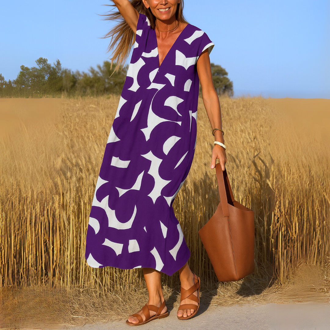 Áine - Flowing dress with V-neck