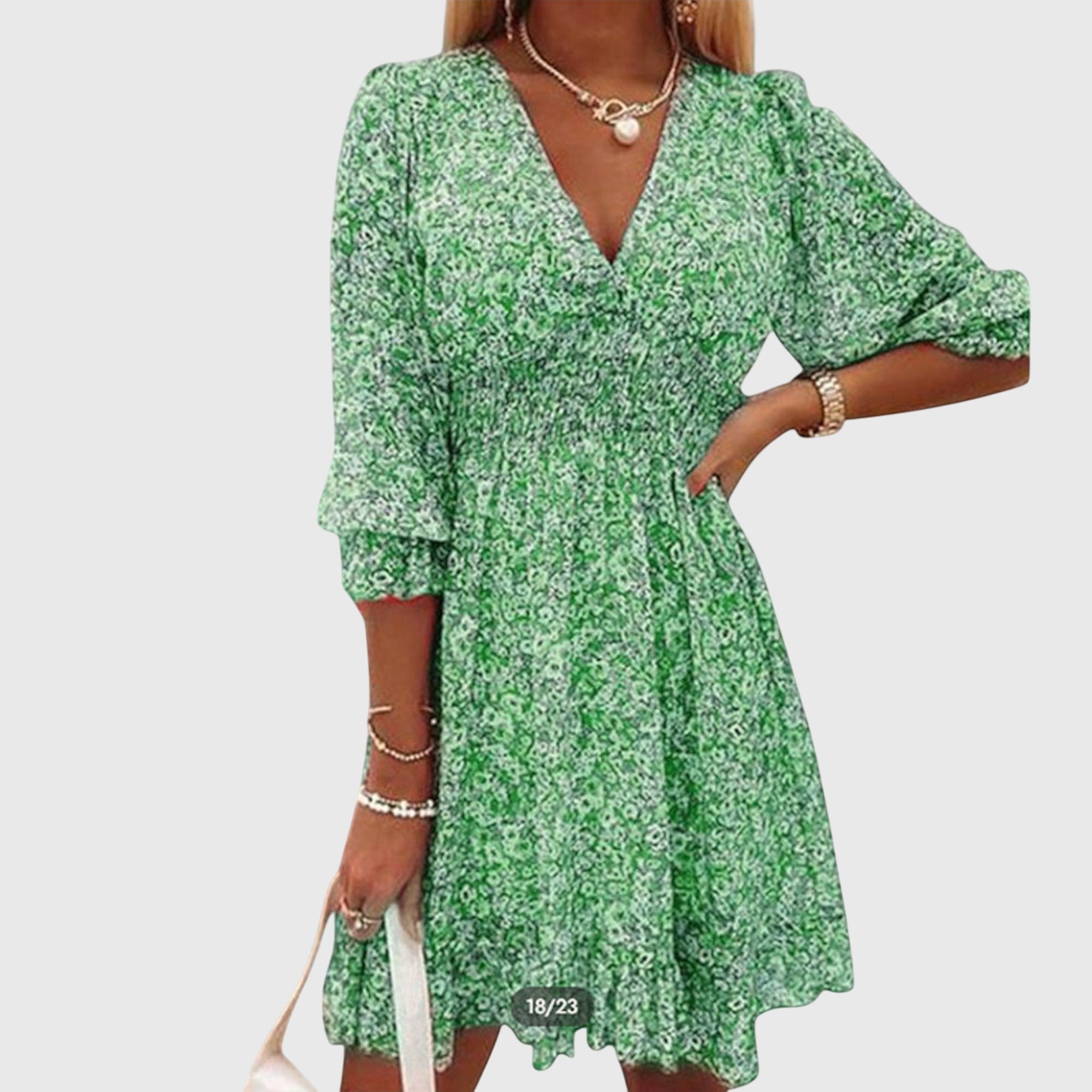 Nuala - Floral Puff Sleeve Dress
