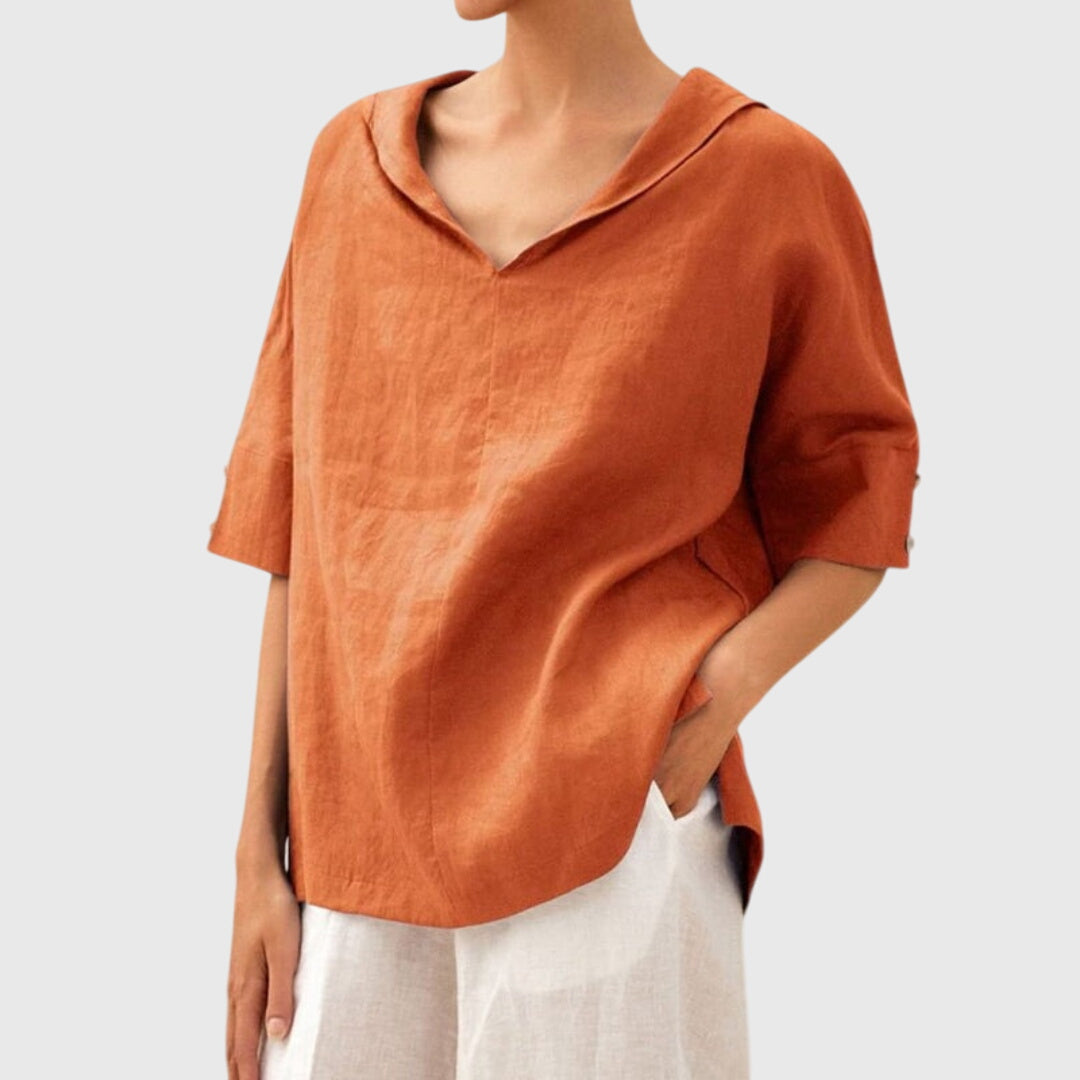 Éabha - Casual Loose-Fit Blouse