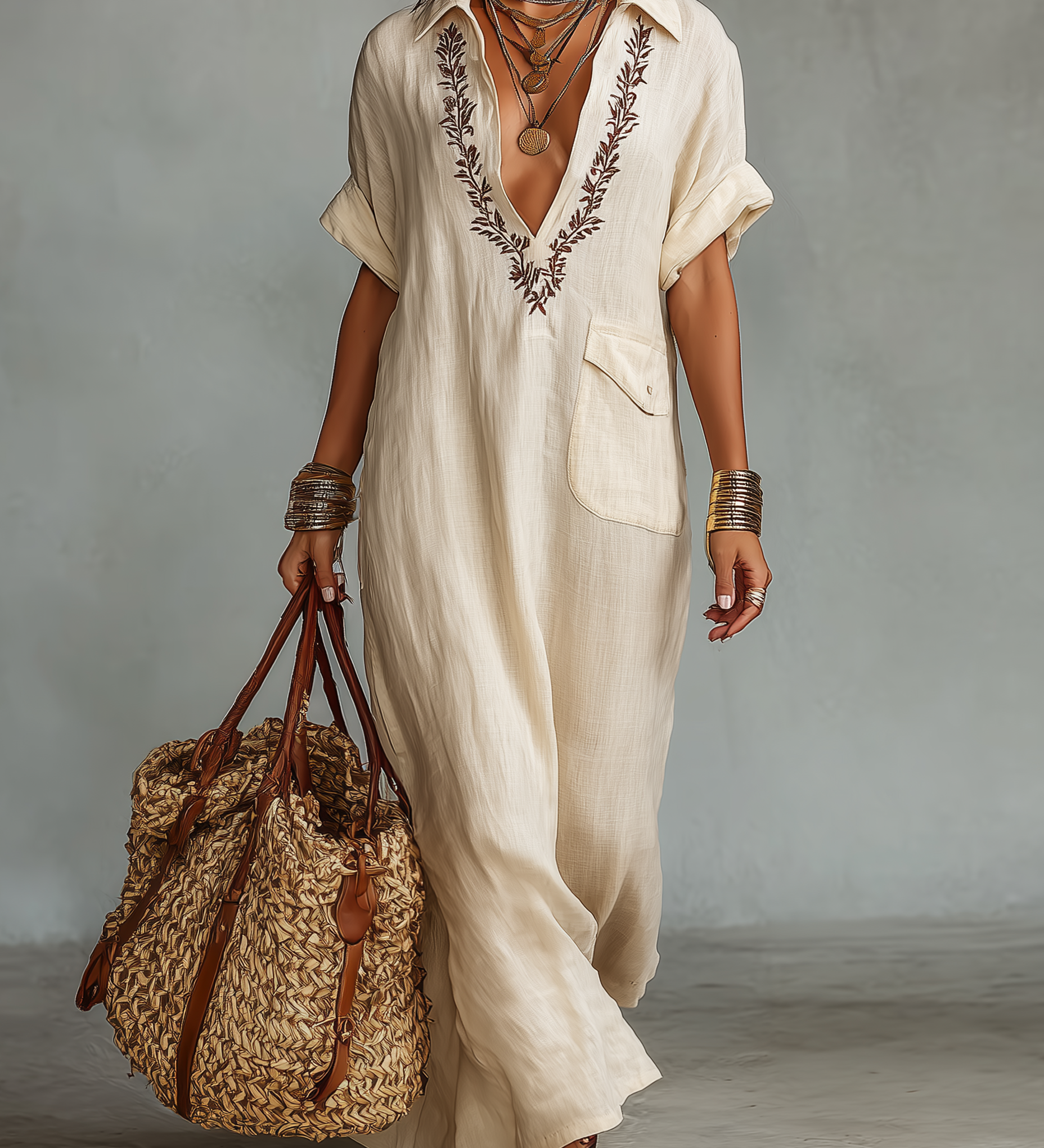 Sorcha - Embroidered Shirt Dress