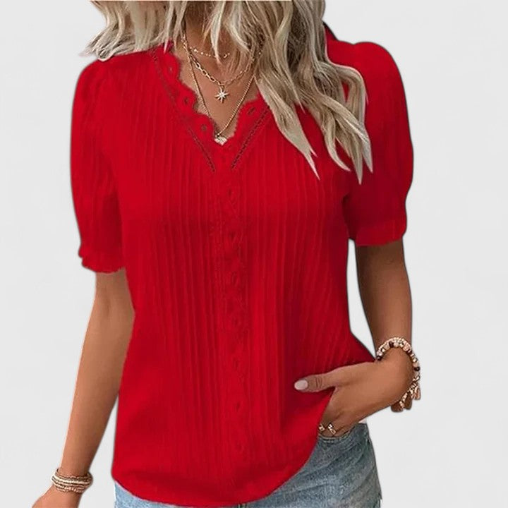 Aoife - Elegant V-Neck Blouse