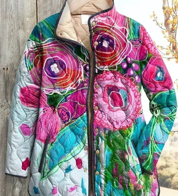 Caoimhe - Multicoloured Floral Quilted Jacket