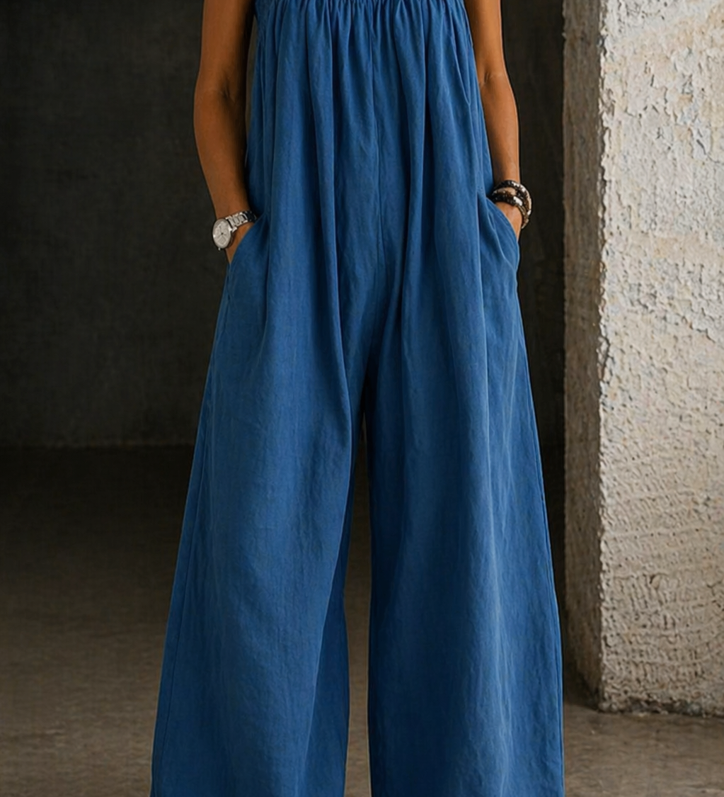Sinéad - Denim Wide-Leg Jumpsuit