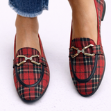 Nuala - Check Pattern Moccasins
