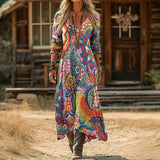 Éabha - Casual Long Sleeve Dress Inspired by Vintage