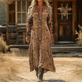 Éabha - Casual Long Sleeve Dress Inspired by Vintage
