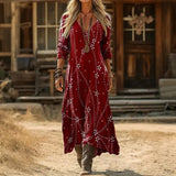 Mairéad - Long Sleeve Casual Dress with Vintage Inspiration