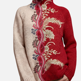 Ciara - Embroidered Floral Roll Neck Jumper