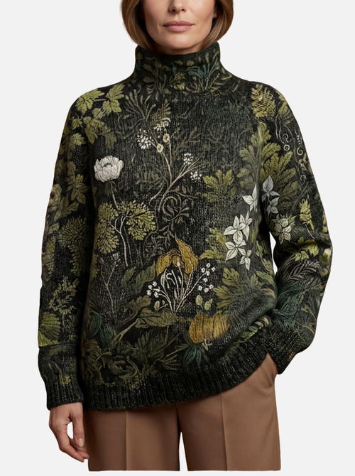 Caitlín - Heritage Tapestry Roll Neck Jumper