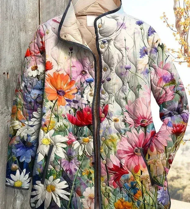 Gobnait - Multicoloured Wildflower Quilted Jacket