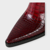Nessa - Croc-Print Boots