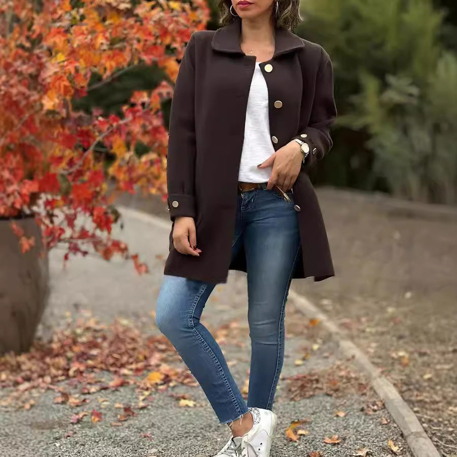 Saoirse - Classic Button-Down Oversized Coat