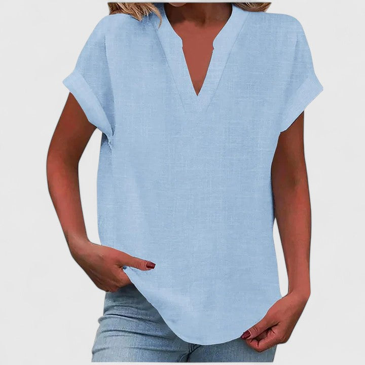Erin - Comfortable V-Neck Blouse
