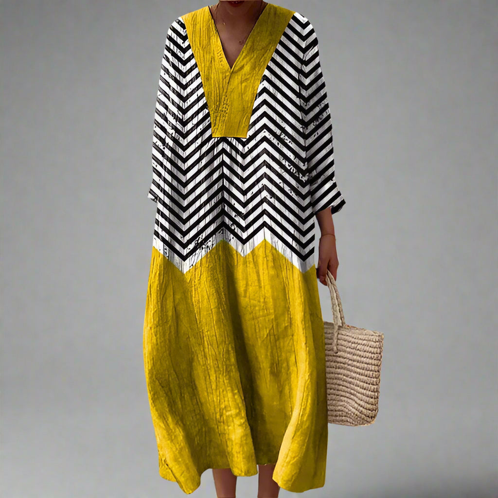 Aoibheann - Elegant Geometric Dress