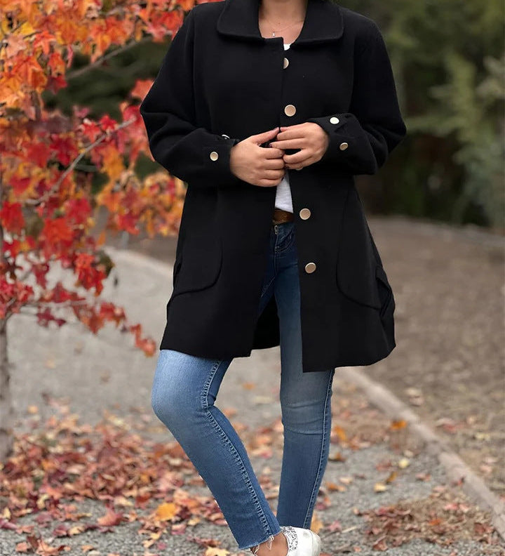 Saoirse - Classic Button-Down Oversized Coat