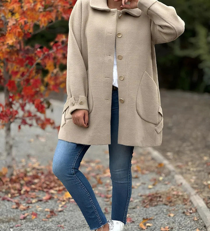 Saoirse - Classic Button-Down Oversized Coat