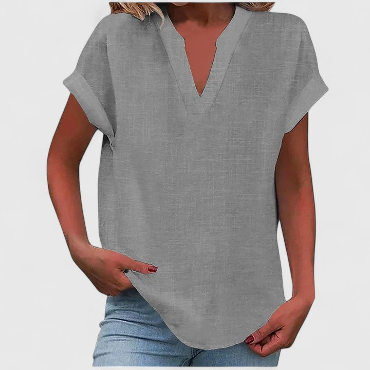 Erin - Comfortable V-Neck Blouse