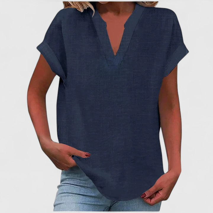 Erin - Comfortable V-Neck Blouse