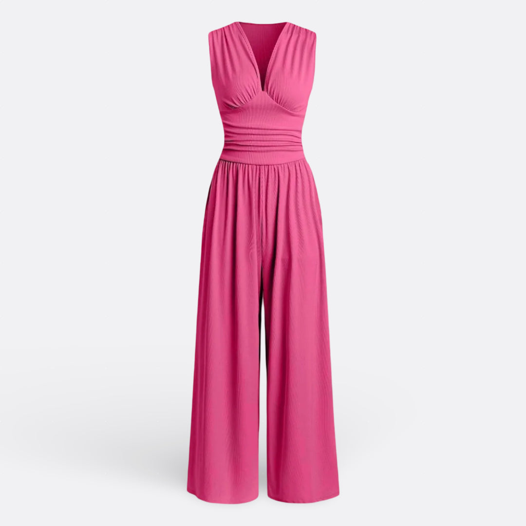 Clíodhna - Chic Sleeveless Jumpsuit with Wide Legs