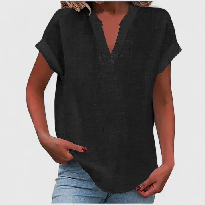 Erin - Comfortable V-Neck Blouse