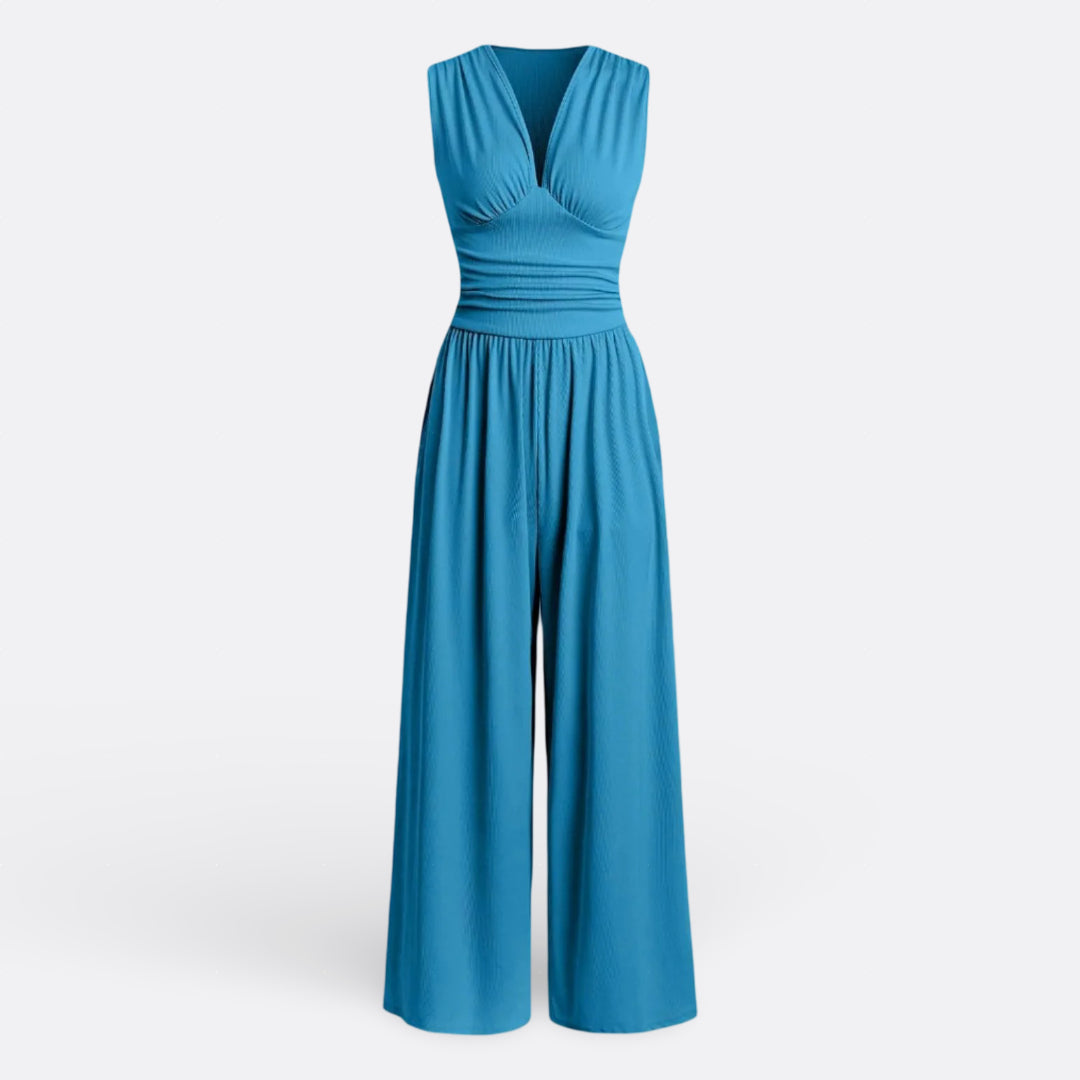 Laoise - Chic Sleeveless Jumpsuit with Wide Legs