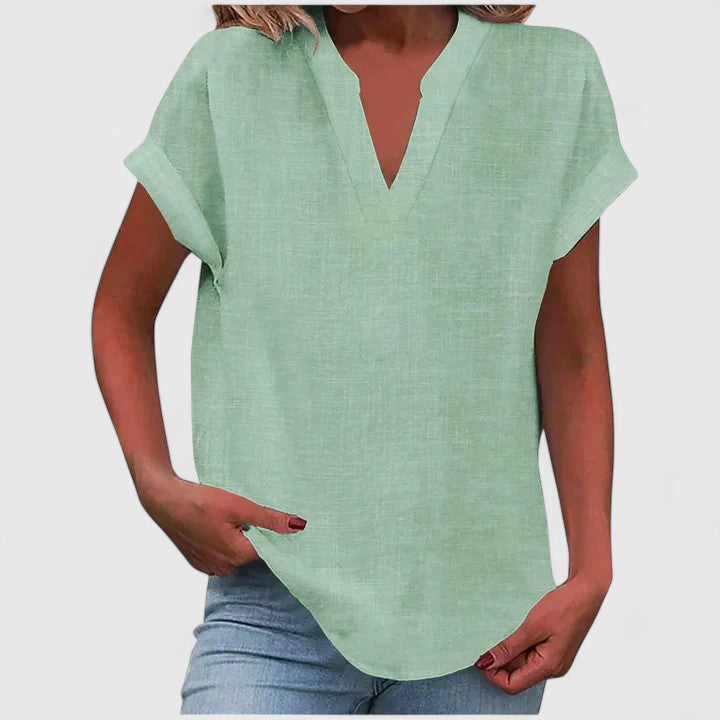 Erin - Comfortable V-Neck Blouse
