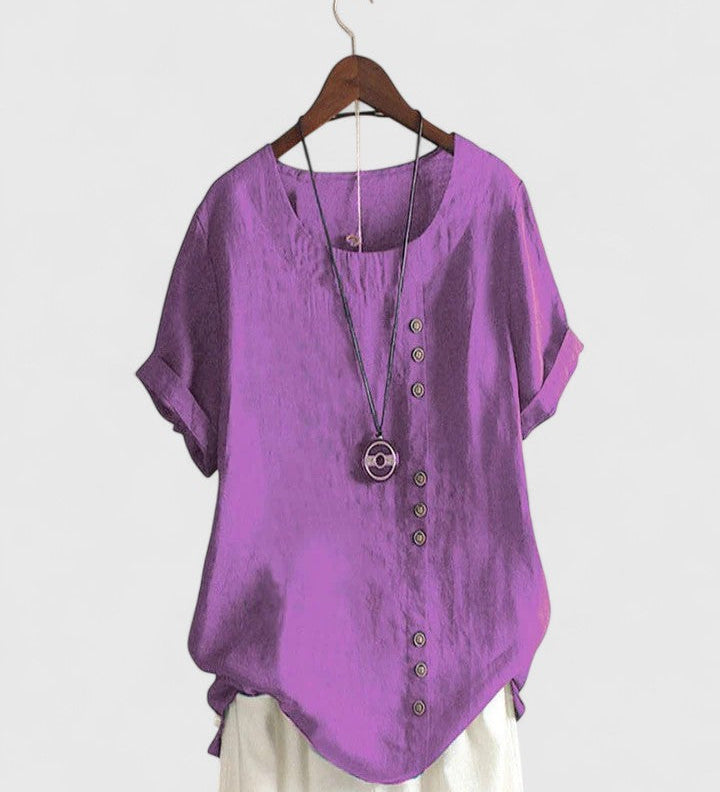 Eimear - Comfortable Short Sleeve Blouse