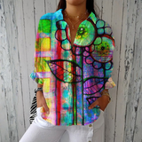 Úna - Artistic Floral Shirt