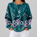 Clodagh - Turquoise Floral Top