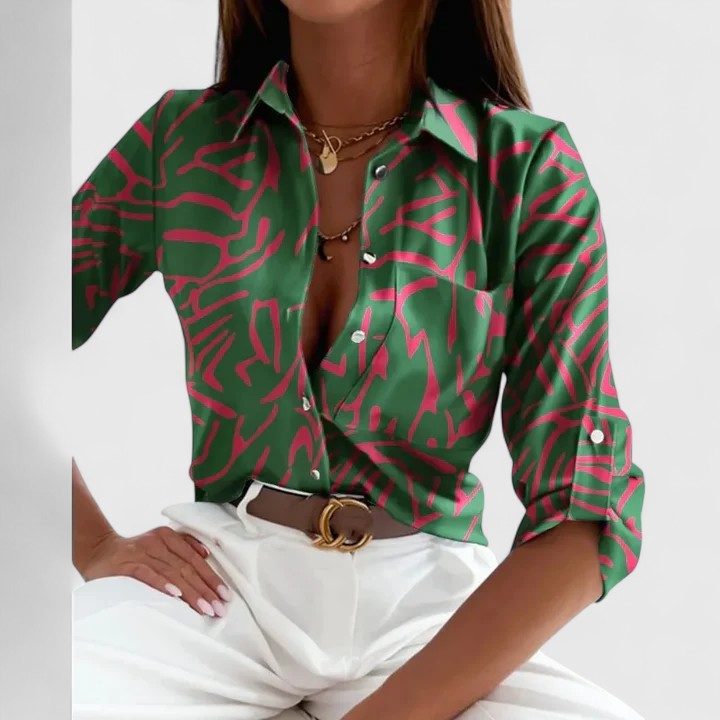Eimear - Elegant Long Sleeve Blouse