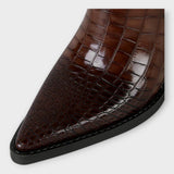 Nessa - Croc-Print Boots