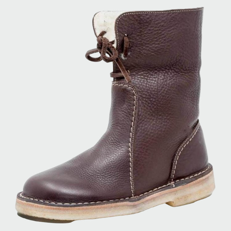 Síle - Waterproof Leather Boots with Wool Lining