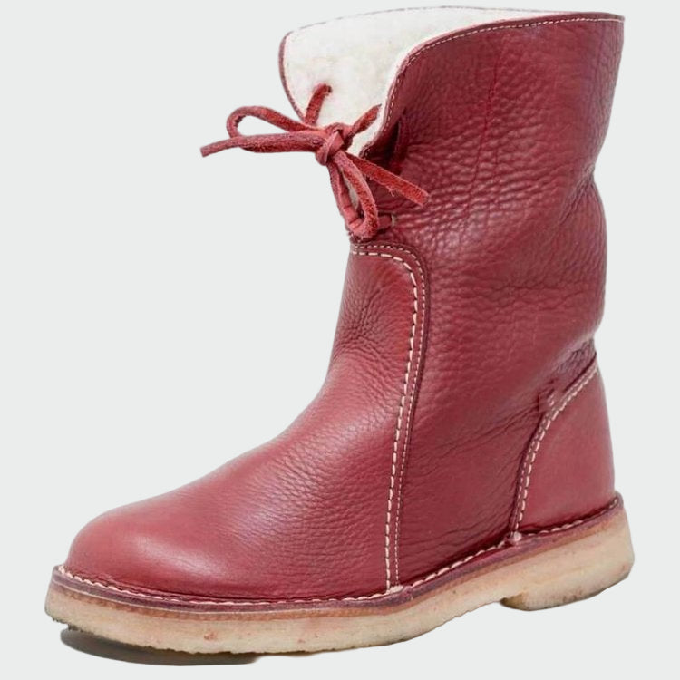 Síle - Waterproof Leather Boots with Wool Lining