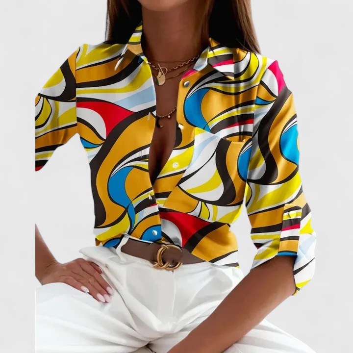 Eimear - Elegant Long Sleeve Blouse