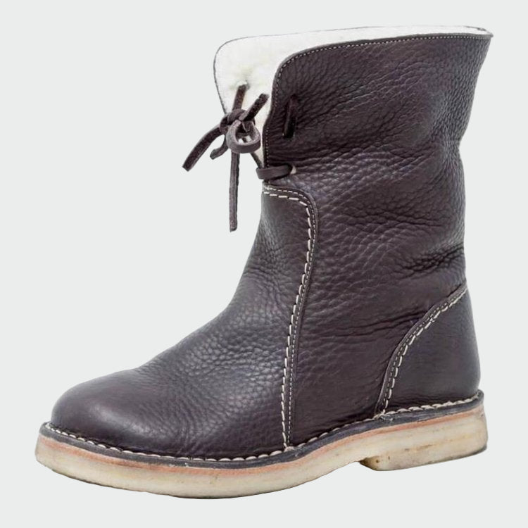 Síle - Waterproof Leather Boots with Wool Lining