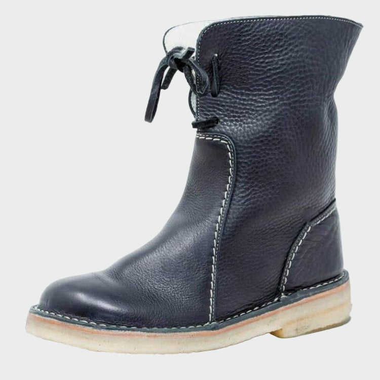 Síle - Waterproof Leather Boots with Wool Lining
