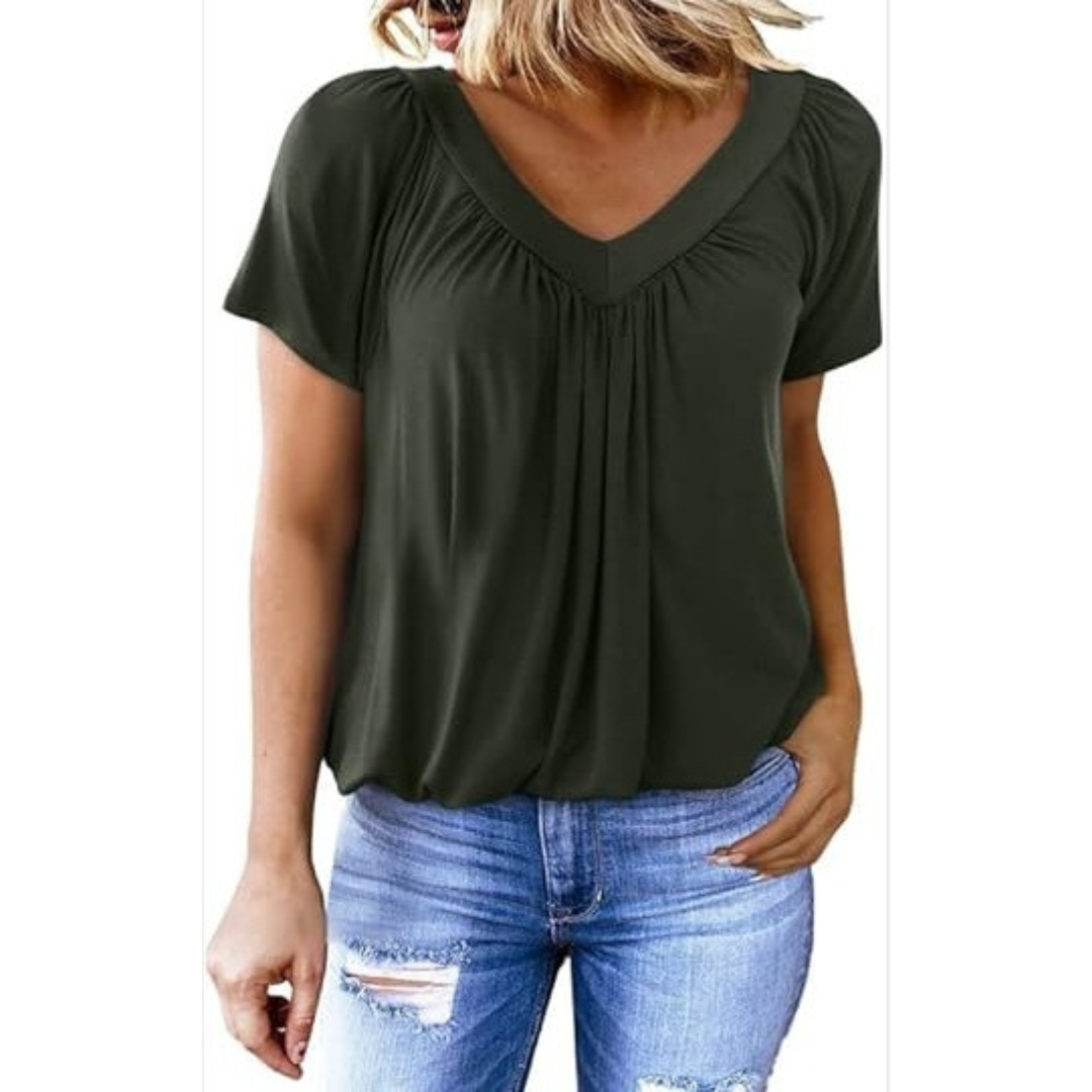 Oonagh - Casual V-Neck Top