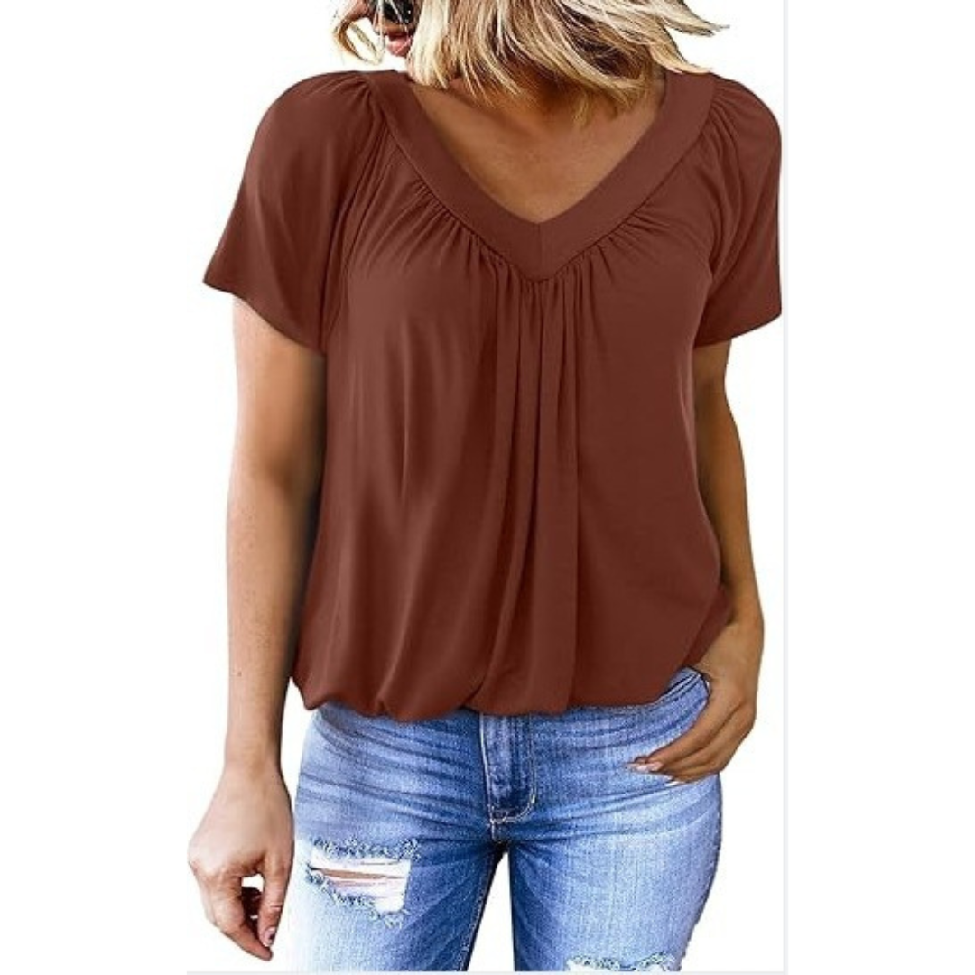 Oonagh - Casual V-Neck Top