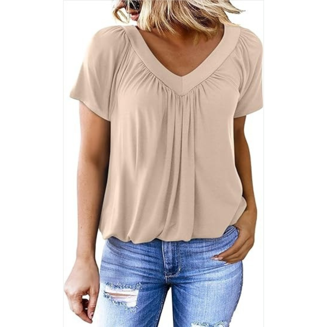 Oonagh - Casual V-Neck Top