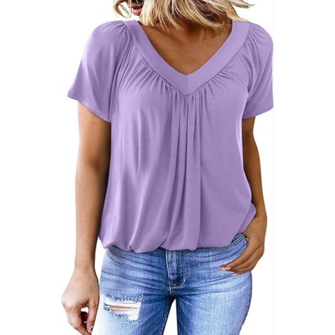 Oonagh - Casual V-Neck Top