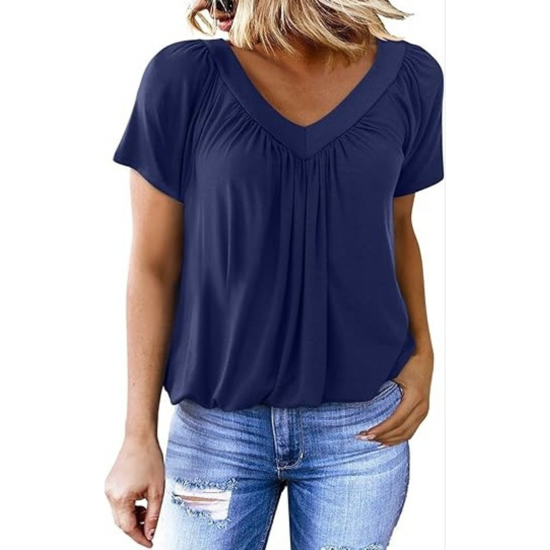 Oonagh - Casual V-Neck Top